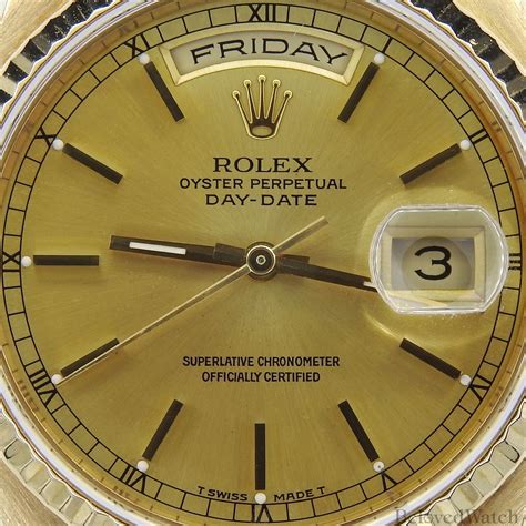 day-date rolex history|rolex 18238 production years.